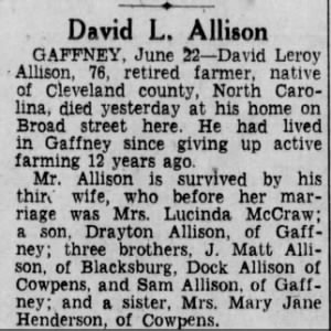Obituary for David Leroy Allison